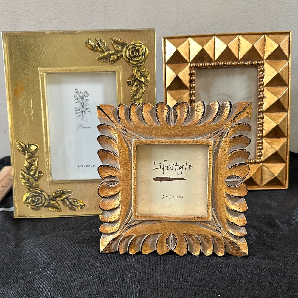 Lifestyle Gold Decorative Picture Frame Trio